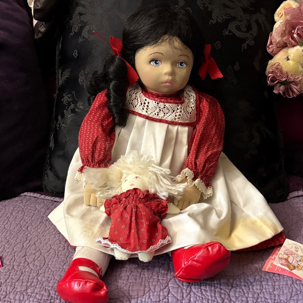 Vanessa by Pauline Red and White Doll with Matching Outfit